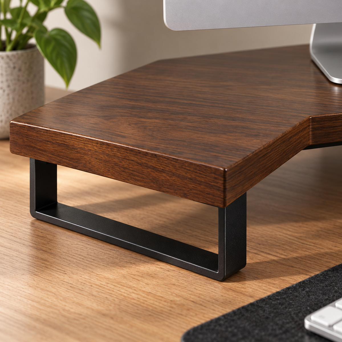 π₯οΈ Corner Monitor Riser | Wood Desktop Stand | Space-Saving Workspace Upgrade