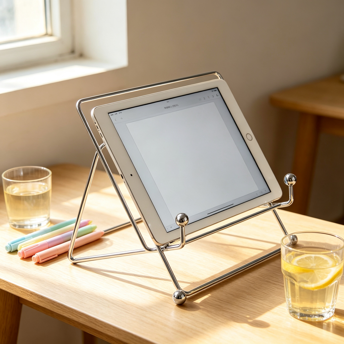📱 Desktop Tablet Stand | Metal Display Holder | Hands-Free Desk Essential